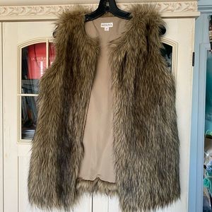 Faux fur vest